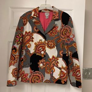 Chico’s Spring Summer Women’s Paisley Jacket Sz 3